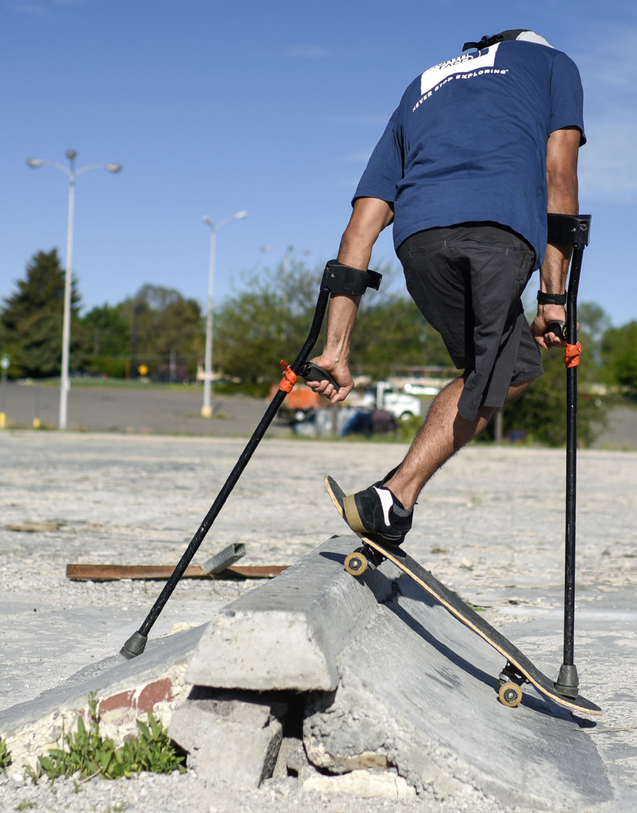 One-Legged Skateboarder